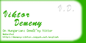 viktor demeny business card